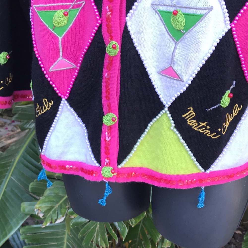 Too much fun martini club cardigan - Picture 7 of 15
